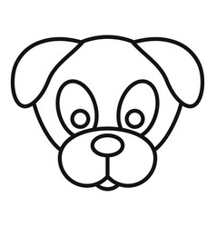 Cute dog mascot icon flat style Royalty Free Vector Image