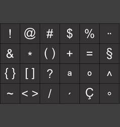 Keyboard symbol set Royalty Free Vector Image - VectorStock