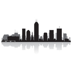 Columbus usa city skyline silhouette Royalty Free Vector