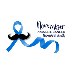 Blue ribbon - prostate cancer awareness Royalty Free Vector