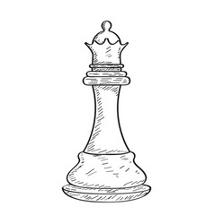 Isolated queen chess piece icon Royalty Free Vector Image