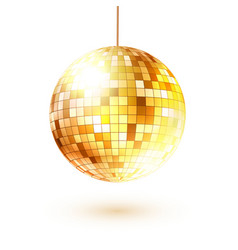 Gold disco ball Royalty Free Vector Image - VectorStock