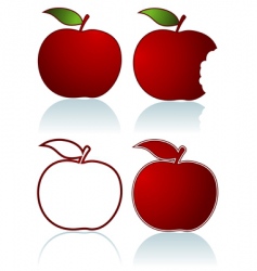 Red apple Royalty Free Vector Image - VectorStock