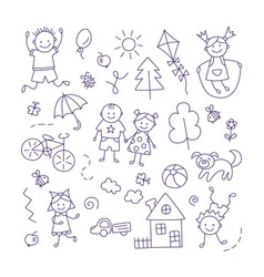 Happy kids on summer international children day Vector Image