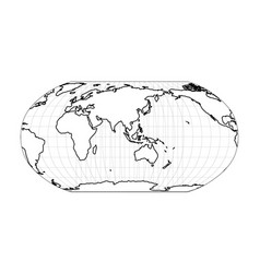 Simplified world map divided to continents simple Vector Image