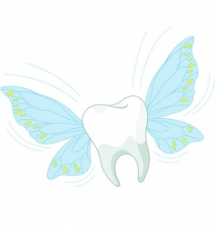 Tooth fairy with magic wand Royalty Free Vector Image