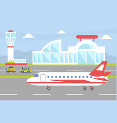 Airport vehicle aviation transport in Royalty Free Vector