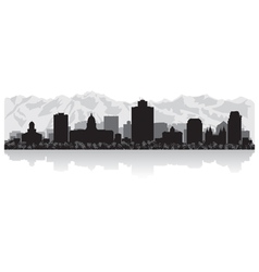 Salt lake city utah skyline city silhouette Vector Image