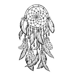 Dream catcher sketch Royalty Free Vector Image