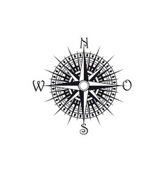 Rose winds isolated cartography compass Royalty Free Vector