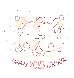 Cute rabbit cartoon character funny bunny Vector Image