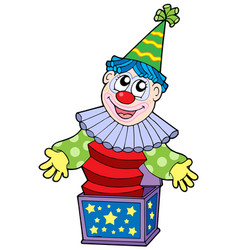 Juggling cartoon clown Royalty Free Vector Image