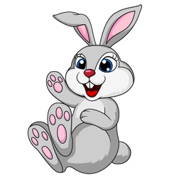 Cute rabbit cartoon Royalty Free Vector Image - VectorStock