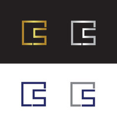 Double letter s logo Royalty Free Vector Image