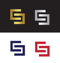Double letter s logo Royalty Free Vector Image