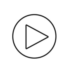 Play button line icon outline media sign Vector Image