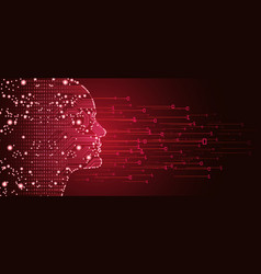 Big data and artificial intelligence concept Vector Image