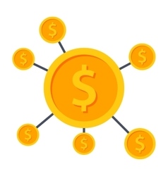 Startup Donations Isometric Flowchart Royalty Free Vector