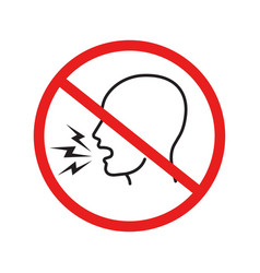 No Shouting Sign Vector Images (over 190)