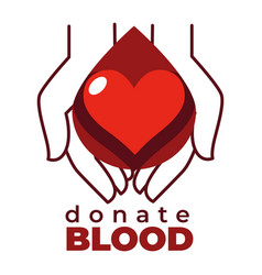 Blood transfusion cartoon icon - giving blood Vector Image