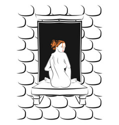 Female figure silhouette Royalty Free Vector Image