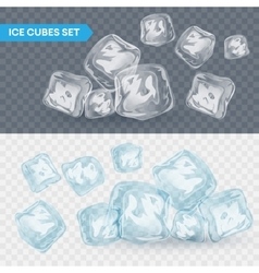 Ice cubes set Royalty Free Vector Image - VectorStock