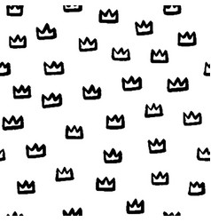 Seamless pattern of doodles hand drawn crowns Vector Image
