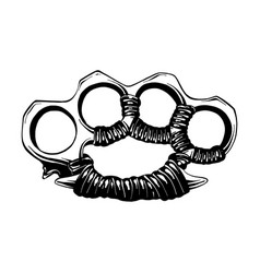 Brass knuckles sign Royalty Free Vector Image - VectorStock