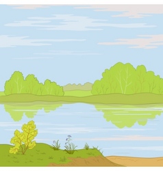 Landscape summer forest Royalty Free Vector Image