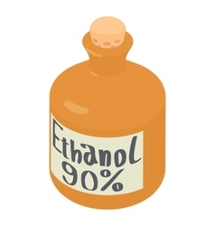 Ethanol in bottle icon flat style Royalty Free Vector Image