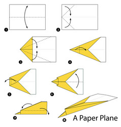 Step by instructions how to make origami Vector Image