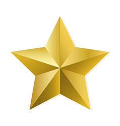 Gold star isolated object Royalty Free Vector Image