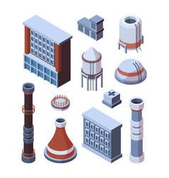 Industrial building and factory architecture Vector Image