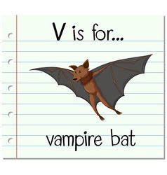 Flashcard letter b is for bat Royalty Free Vector Image