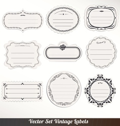 Frame labels set ornamental vintage Royalty Free Vector