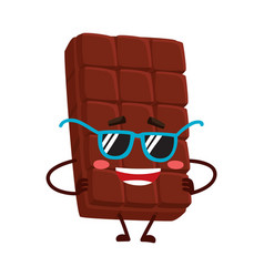 Two chocolate bar characters showing thumb up Vector Image