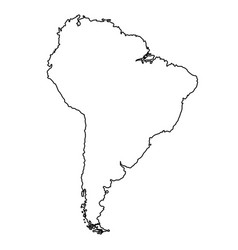 South America map Royalty Free Vector Image - VectorStock