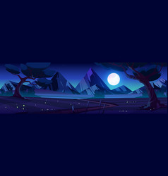 Parallax background cartoon night nature landscape