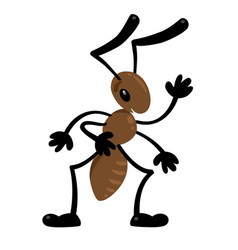 Funny small ant children Royalty Free Vector Image