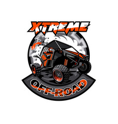 Off-road atv buggy logo extreme championship Vector Image