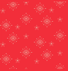 Red christmas seamless background with snowflakes Vector Image