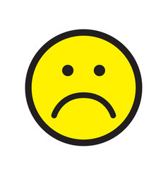 Sad face icon unhappy face symbol Royalty Free Vector Image