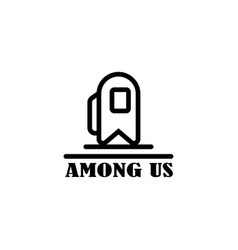 Among us icon logo design Royalty Free Vector Image