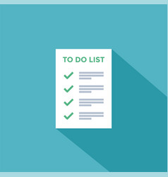 Business man checking to do list Royalty Free Vector Image