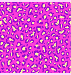 Seamless animalistic pattern pink leopard Vector Image