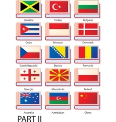 All official national flags of the world roll up Vector Image