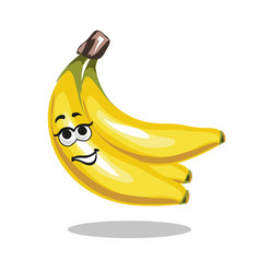 Crazy cartoon banana Royalty Free Vector Image