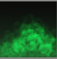 Green fog bad smell or toxic smoke cloud isolated Vector Image