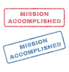 Mission accomplished rubber stamp Royalty Free Vector Image