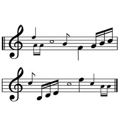 Music notes and line paper template Royalty Free Vector